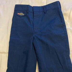 Vintage Blue Pants with Logo Patch